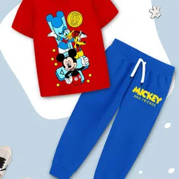 Disney By Miss and Chief Boys Mickey & Friends Printed T-shirt With Trackpant-42