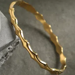 SOHI Gold-Plated Artificial Stones Studded The Bijou-Wave Bangle-Style Bracelet-picture-49