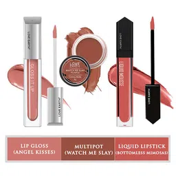 LOVE EARTH Set Of Lip Gloss 3ml & Liquid Lipstick 6ml with Lip & Cheek Tint 8g-picture-12