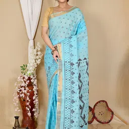 DipDiya Pure Cotton Handloom Taant Saree-28