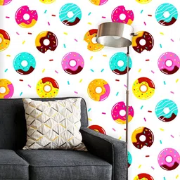 ArtzFolio Printed UV-Resistant Anti-Bacterial Summer With Donuts Peel & Stick Wallpaper-48