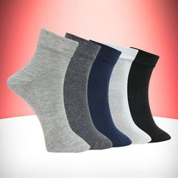 MJE Unisex Pack Of 5 Comfortable Ankle-Length Socks-picture-35