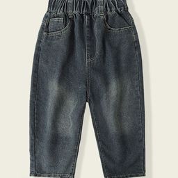 LULU & SKY Boys Tapered Fit High-Rise Low Distress Jeans-image-84