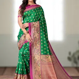 HERE&NOW Ethnic Motifs Woven Design Saree-35