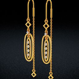 Joyalukkas Svelte Oval Gold Women Earrings-picture-41