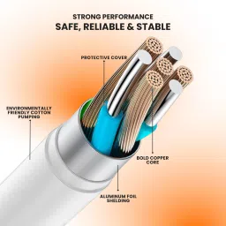 OOGE Type C 1 m Rope 4 USB to Type-C Fast Charging Cable (45W), Power Pulse, Tangle Resistant image 4