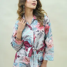GO BOUJEE Printed Top & Palazzos Co-Ords Set image 5
