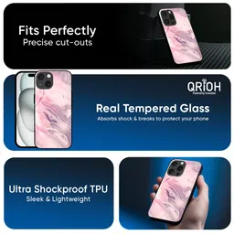 QRIOH Abstract Printed iPhone 16 Pro Back Case Mobile Accessories image 3