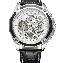 FORSINING Men Dial & Leather Straps Analogue Watch FSG8130M3S1-image-7