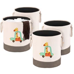 Kuber Industries Grey Set of 4 Regular Multi-Utility Organisers-54