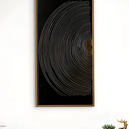 Home Centre Unisex Gold-Toned & Black Foil Wall Paintings-image-94