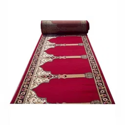 Samjeeda Handloom carpets Black Geometric Anti-Skid Polyester Carpet-48