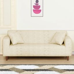 Myntra Elegant Homes Yellow Polyester 1 Piece Sofa Cover With Arms-12