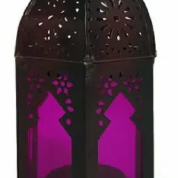 Black, Brown, Pink Iron Hanging Lantern-28