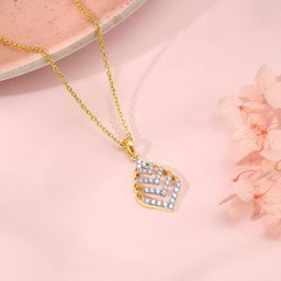 GIVA Gold Regal Diamond Pendant - 18 Kt-image-68