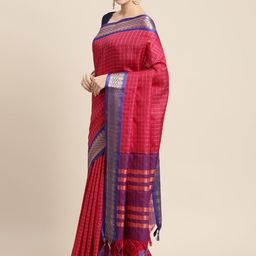 LeeliPeeri Designer Woven Design Zari Silk Cotton Saree-image-81