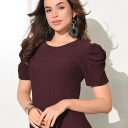 IUGA Puff Sleeve Top-image-94