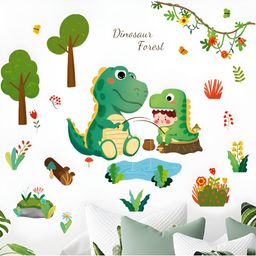 INDIAN ROYALS Blue & Green Animal Printed Self-Adhesive & Durable Wall Sticker-image-89