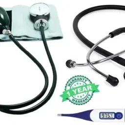 RnB Aneroid Dial Type Doctor Sphygmomanometer Blood Pressure Monitor with Diamond Stethoscope and Digital Thermometer Bp Monitor-26