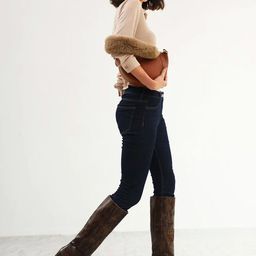 Saint G Women Brown Textured Leather Slouchy Boots-image-26