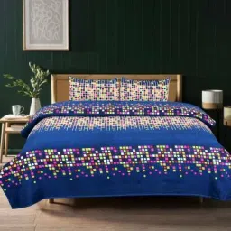 1 TC Polycotton Single Self Design Flat Bedsheet-image-111