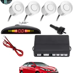 Car Reverse Parking White Sensor With Led Display/Buzzer-326 White 4Parking Sensor Increased Safety For Passengers Universal For Car-326 Parking Sensor-image-6
