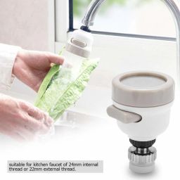 jiyan enterprise 360 Degree Rotating Water-Saving Sprinkler, Faucet Aerator, 3-Gear Adjustable Head Nozzle Splash-Proof Filter Extender Sprayer for Kitchen, Bathroom Fixed Mount image 4