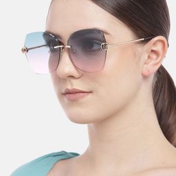 Voyage Women Teal & Gold-Toned Cateye Sunglasses With UV Protected Lens S012MG2877B-picture-45