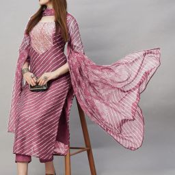 Women Viscose Rayon Kurti Pant Dupatta Set-image-68