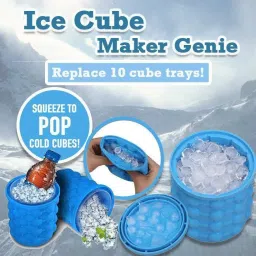 1 L Silicone Premium Silicone Ice Cube Genie Ice Cube Maker Ice Bucket Ice Box for Kitchen & Outdoor Purpose (Color : Blue) Ice Bucket-1