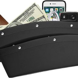 2 Set Car Seat Gap Organizer, PU Full Leather Car Seat Crevice Storage Box Car Side Seat Catcher-25