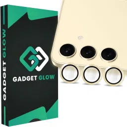 Gadget Glow Back Camera Lens Ring Guard Protector for Samsung Galaxy S24 5G, Samsung S24 5G, S24, Yellow Camera Ring Protector-image-6