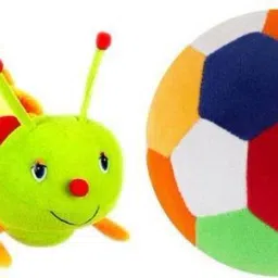Soft Lovable Hugable Combo Caterpillar And Football Soft Toy For Kids Toys Bithday Gift - 30 cm (Multicolor)- 30 cm-2
