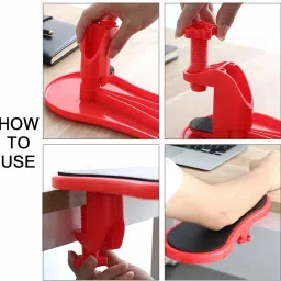 Drunna Adjustable Computer Arm Rest | Hand Shoulder Protect Armrest Pad Desk Attachable Computer Table Arm Support Mouse Pads Arm Wrist Rests plastic mouse pad Wrist Rest plastic mouse Wrist Rest Padded Memory Foam Arm Support Wrist Rest (Multicolor) Mousepad image 5