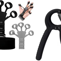 Premium Quality Combo Finger Exerciser With Hand Gripper for Gym Workout Fitness Accessory Kit Kit-image-24