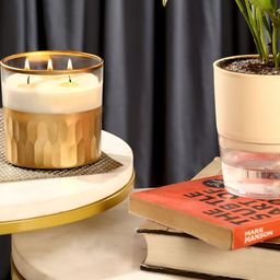 Parkash Candles White & Cream-Coloured 1 pieces Jar Candle-image-94