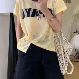 KPOP Women Round Neck Short Sleeves Top-image-41