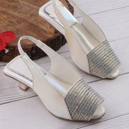 LMG Lifestyle Girls Embellished Kitten Mules-40