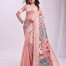Astita Ethnic Motifs Woven Design Zari Saree-image-26