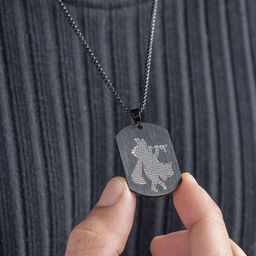 Mesmerize Hare Krishna Carved Pendant With Chain-image-36