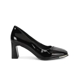 Truffle Collection Textured Block Pumps with Laser Cuts image 4