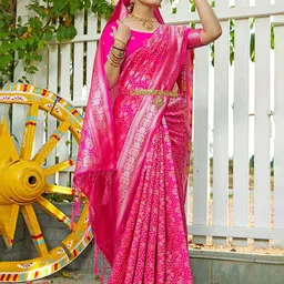 K 5 Fashion Woven Design Zari Pure Silk Banarasi Saree-47