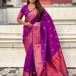 all about you Woven Design Zari Paithani Saree-picture-31