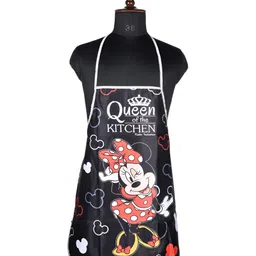 Aura Black & Pink Disney Minnie Printed Waterproof Breathable Skin Friendly Kitchen Apron-image-5