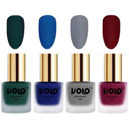 VOLO Set Of 4 Velvet Matte Nail Polish - 8 ml Each - 12 - 19 - 20 - 25-62