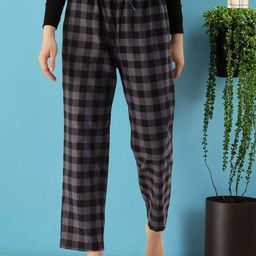 Kryptic Women Pack Of 2 Pure Cotton Mid-Rise Lounge Pants-picture-35