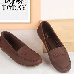 Metro Women Leather Loafers-22