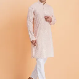 SG LEMAN Men Printed Regular Kurta with Pyjamas image 2