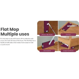 upkaranwale Maroon & Grey Reusable Dust Mop With 2 Soft Refill Pads Bucket Set image 4