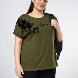 Honey Curvytude by Pantaloons Women Plus Size Floral Print Cotton Top-image-14